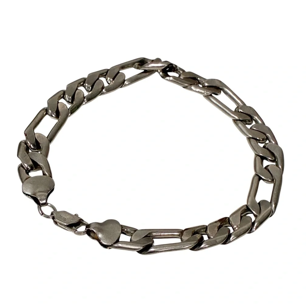 Sterling Silver Italy Figaro Chain 8.25